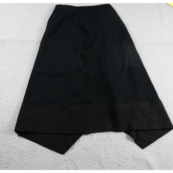 Ter Et Bantine Skirt Black Knit 42 Asymmetrical Avant Garde 6 Midi Italy - Picture 2 of 9